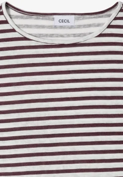 T-Shirt mit Boatneck und Streifen