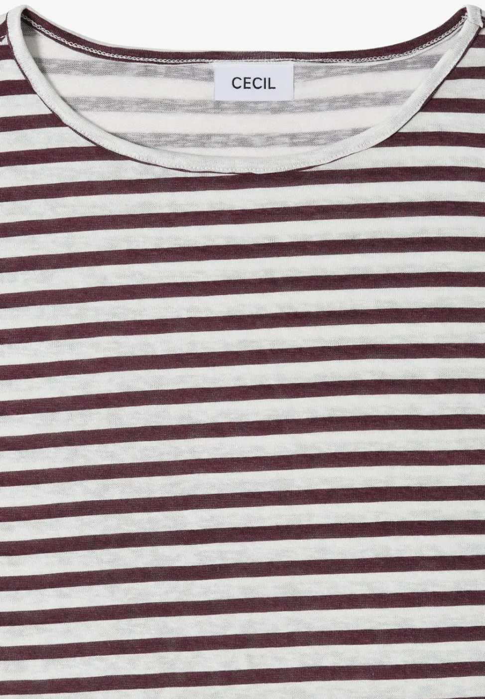 T-Shirt mit Boatneck und Streifen