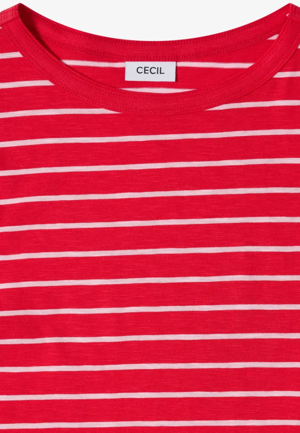 T-Shirt mit Boatneck und Streifen