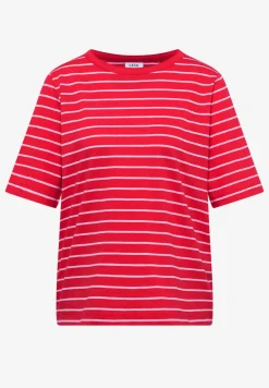 T-Shirt mit Boatneck und Streifen
