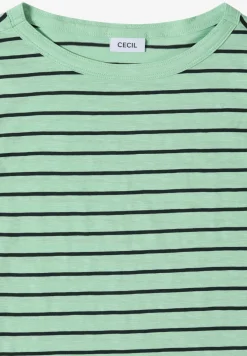 T-Shirt mit Boatneck und Streifen