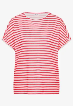 T-Shirt mit Boatneck und Streifen