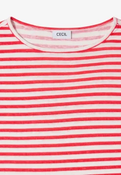 T-Shirt mit Boatneck und Streifen