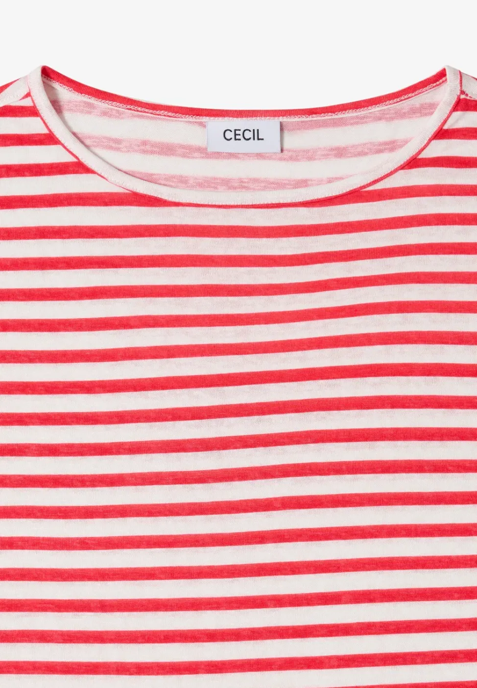 T-Shirt mit Boatneck und Streifen