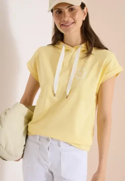 T-Shirt mit Hoodie und Printdetail