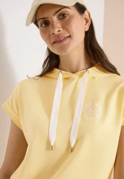 T-Shirt mit Hoodie und Printdetail