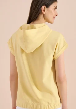 T-Shirt mit Hoodie und Printdetail