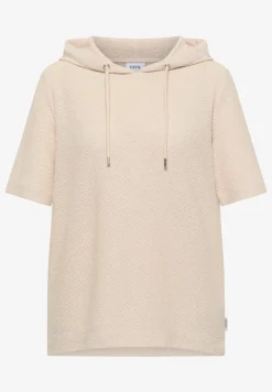 T-Shirt mit Hoodie und Struktur