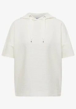 T-Shirt mit Kapuze und Struktur