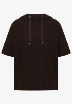 T-Shirt mit Kapuze und Struktur
