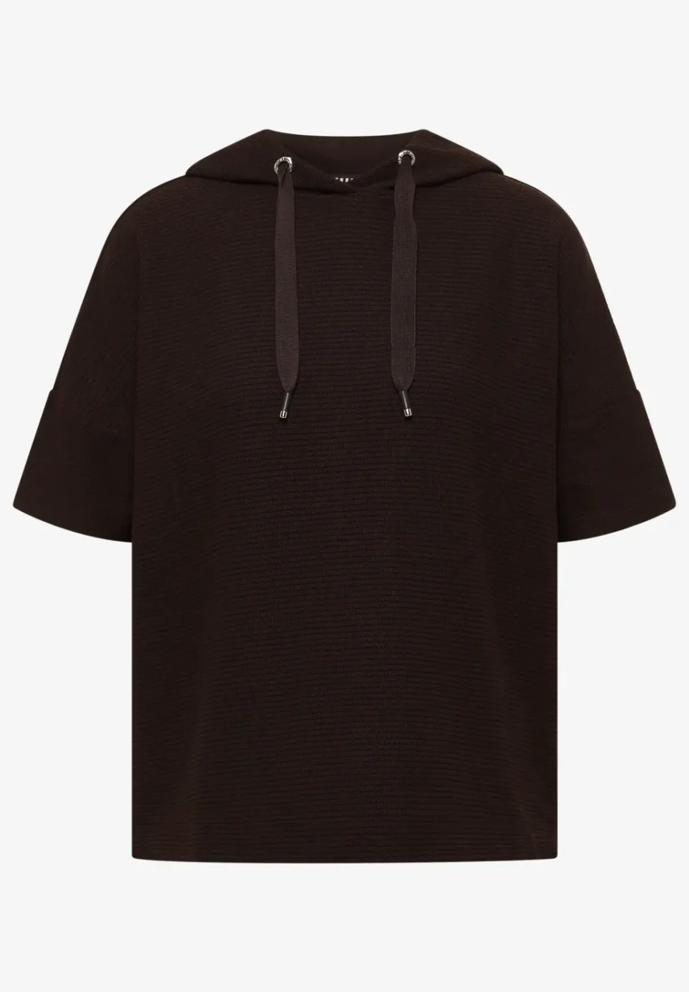 T-Shirt mit Kapuze und Struktur