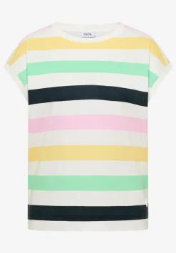 T-Shirt mit Multicolor Streifen