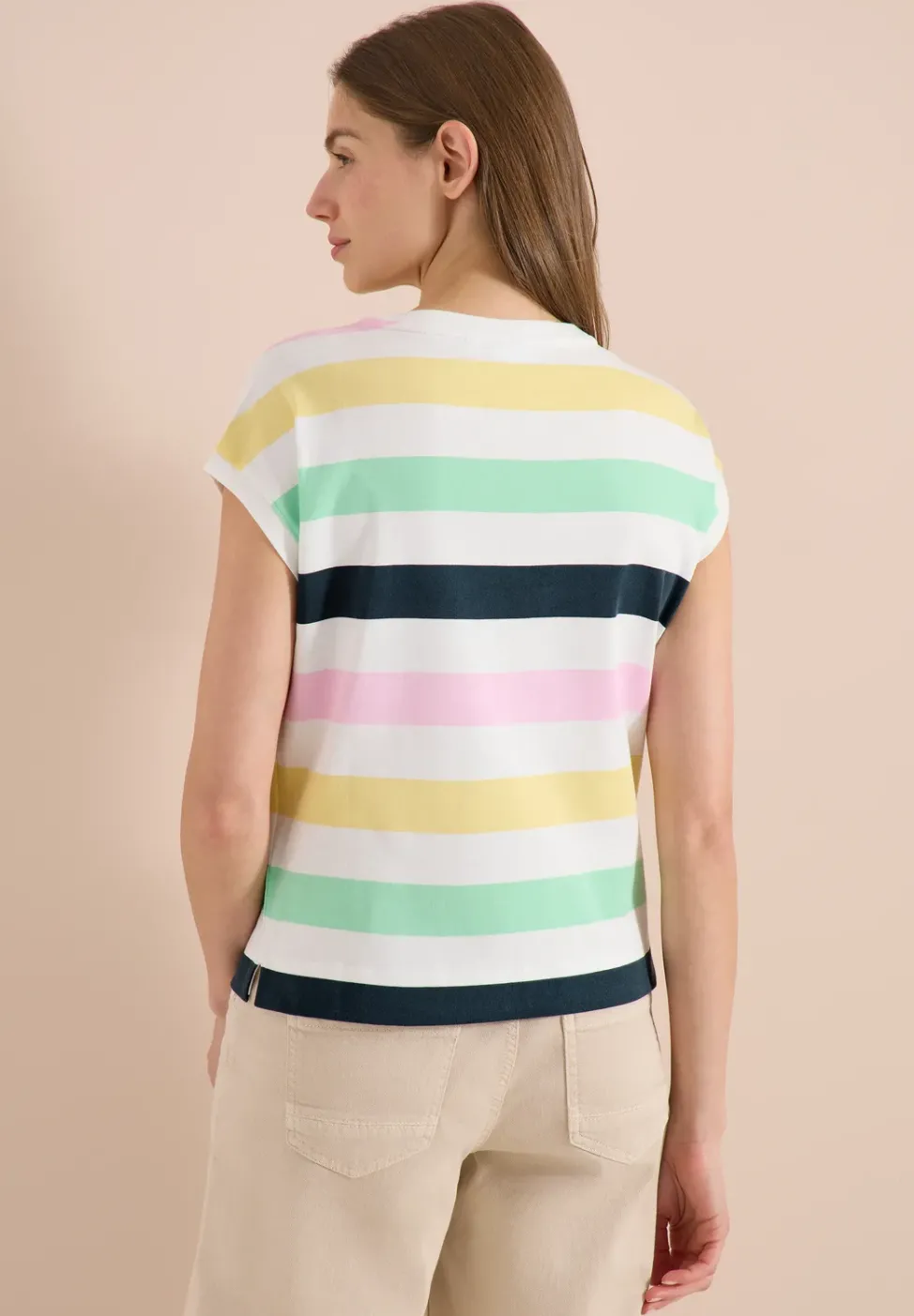 T-Shirt mit Multicolor Streifen