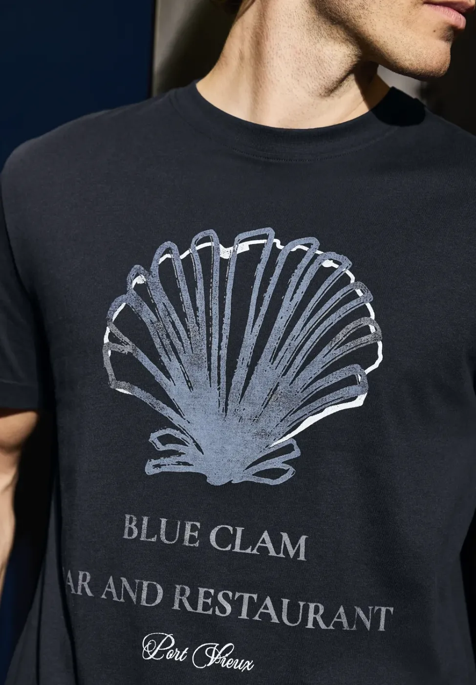 T-Shirt mit Muschel-Print