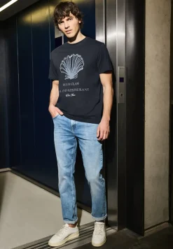T-Shirt mit Muschel-Print