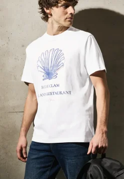 T-Shirt mit Muschel-Print