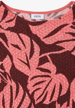 T-Shirt mit Raffung und Print