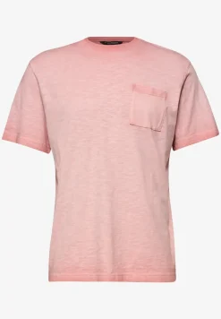 T-Shirt mit Rundhals im Garment Dye Look
