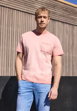 T-Shirt mit Rundhals im Garment Dye Look