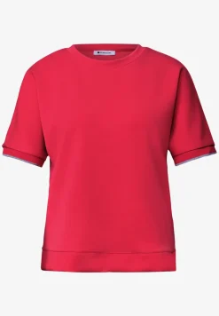 T-Shirt mit Rundhals im Silk-Look
