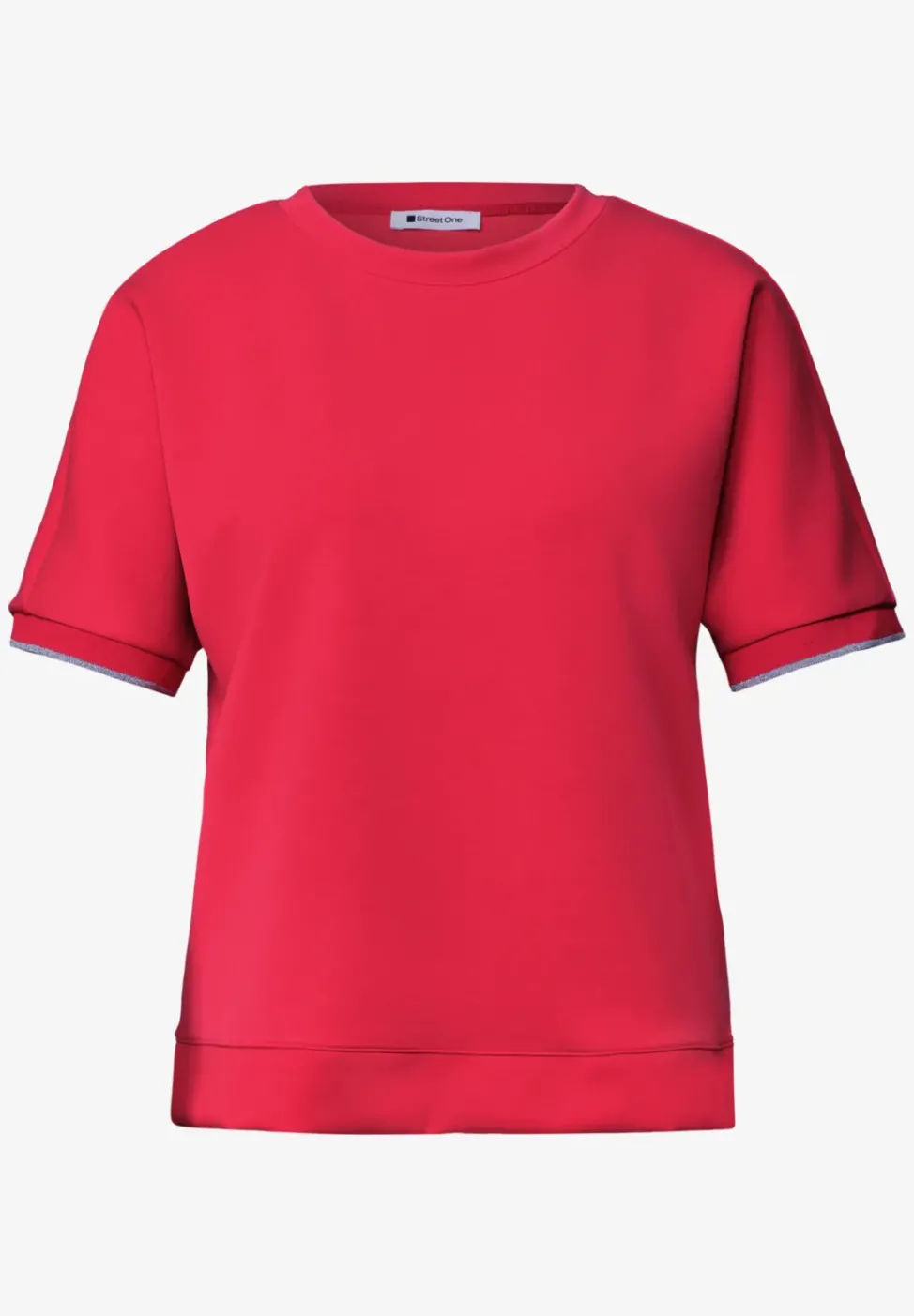 T-Shirt mit Rundhals im Silk-Look