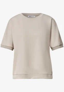 T-Shirt mit Rundhals im Silk-Look