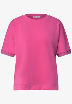 T-Shirt mit Rundhals im Silk-Look