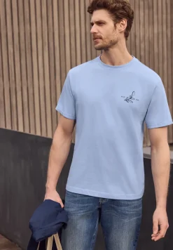 T-Shirt mit Rundhals und Backprint