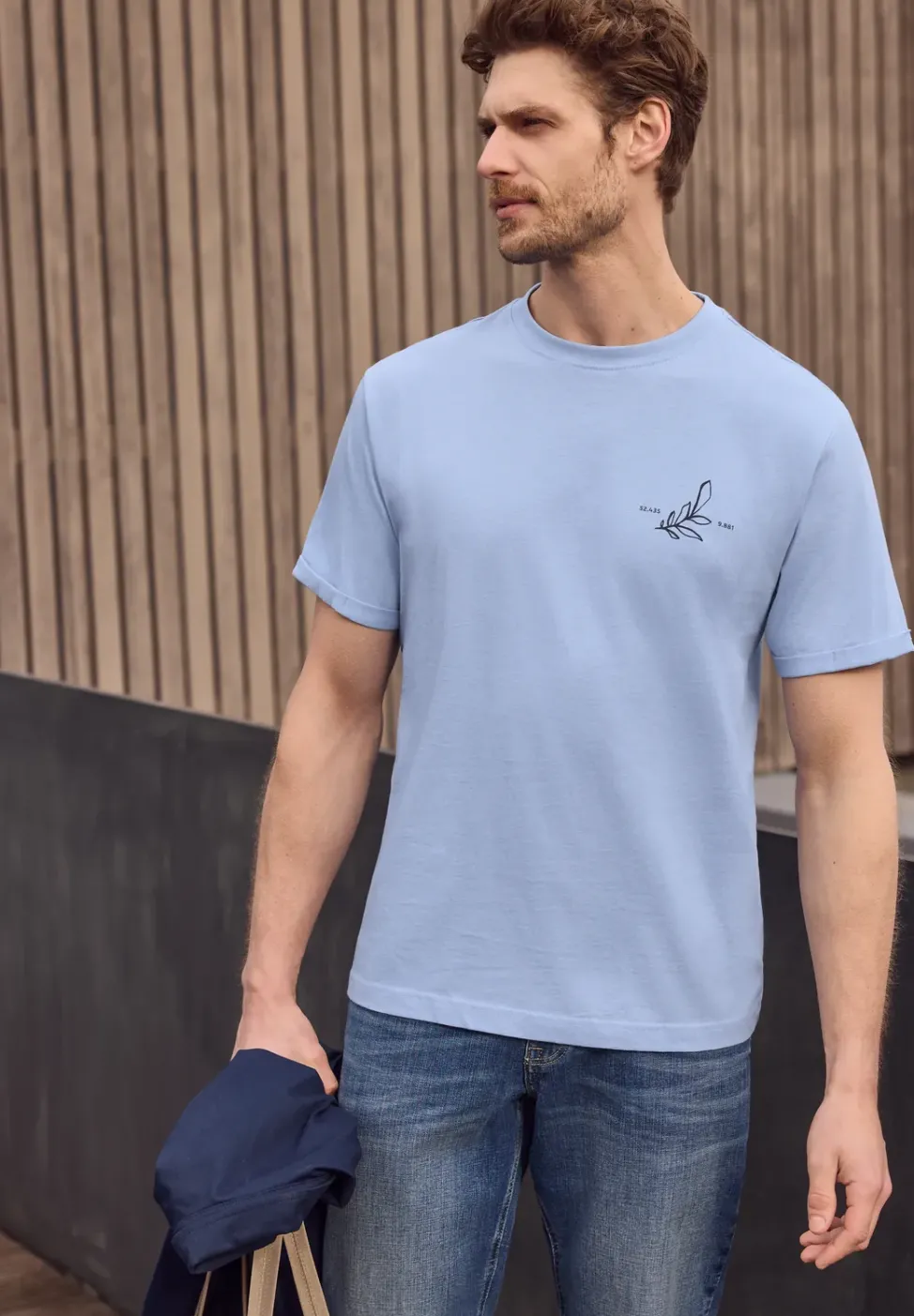 T-Shirt mit Rundhals und Backprint