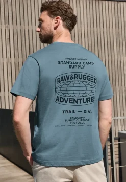 T-Shirt mit Rundhals und Backprint
