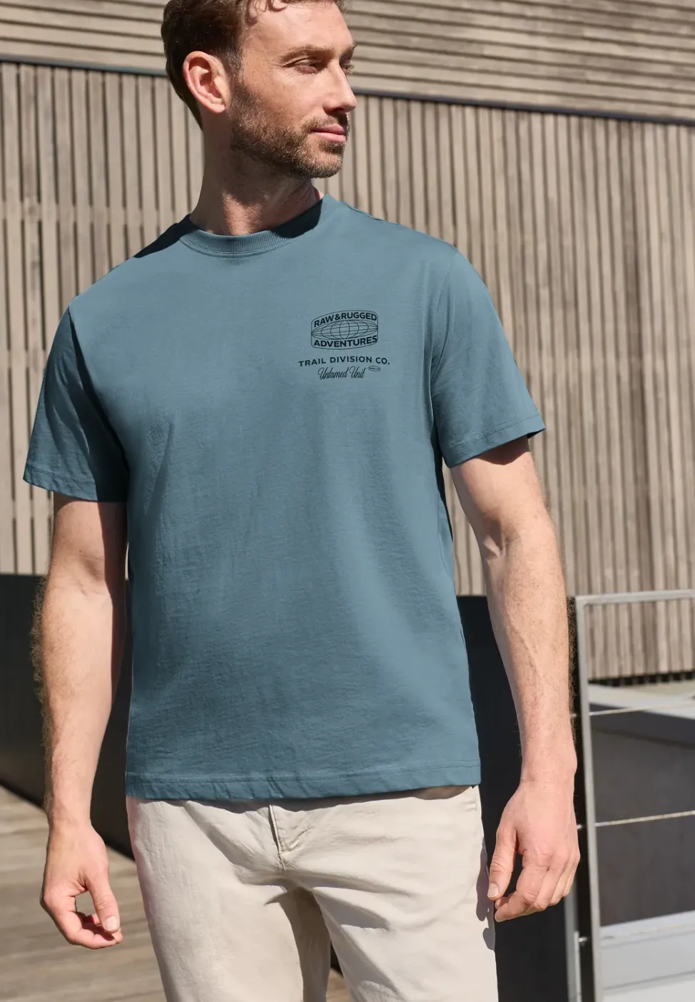 T-Shirt mit Rundhals und Backprint