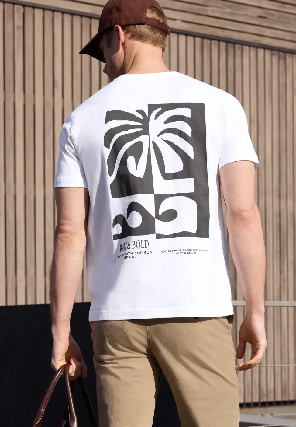 T-Shirt mit Rundhals und Backprint
