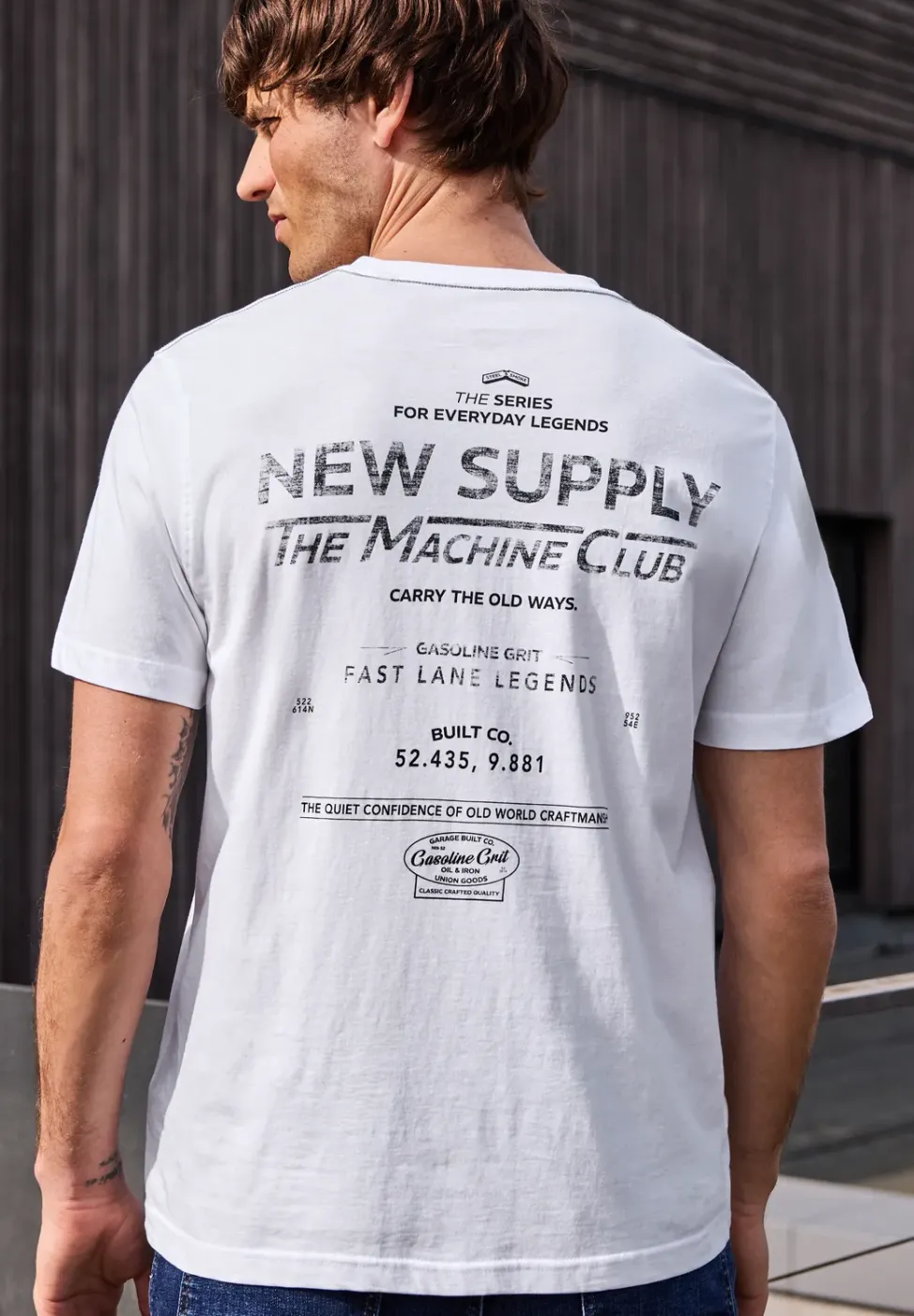 T-Shirt mit Rundhals und Backprint