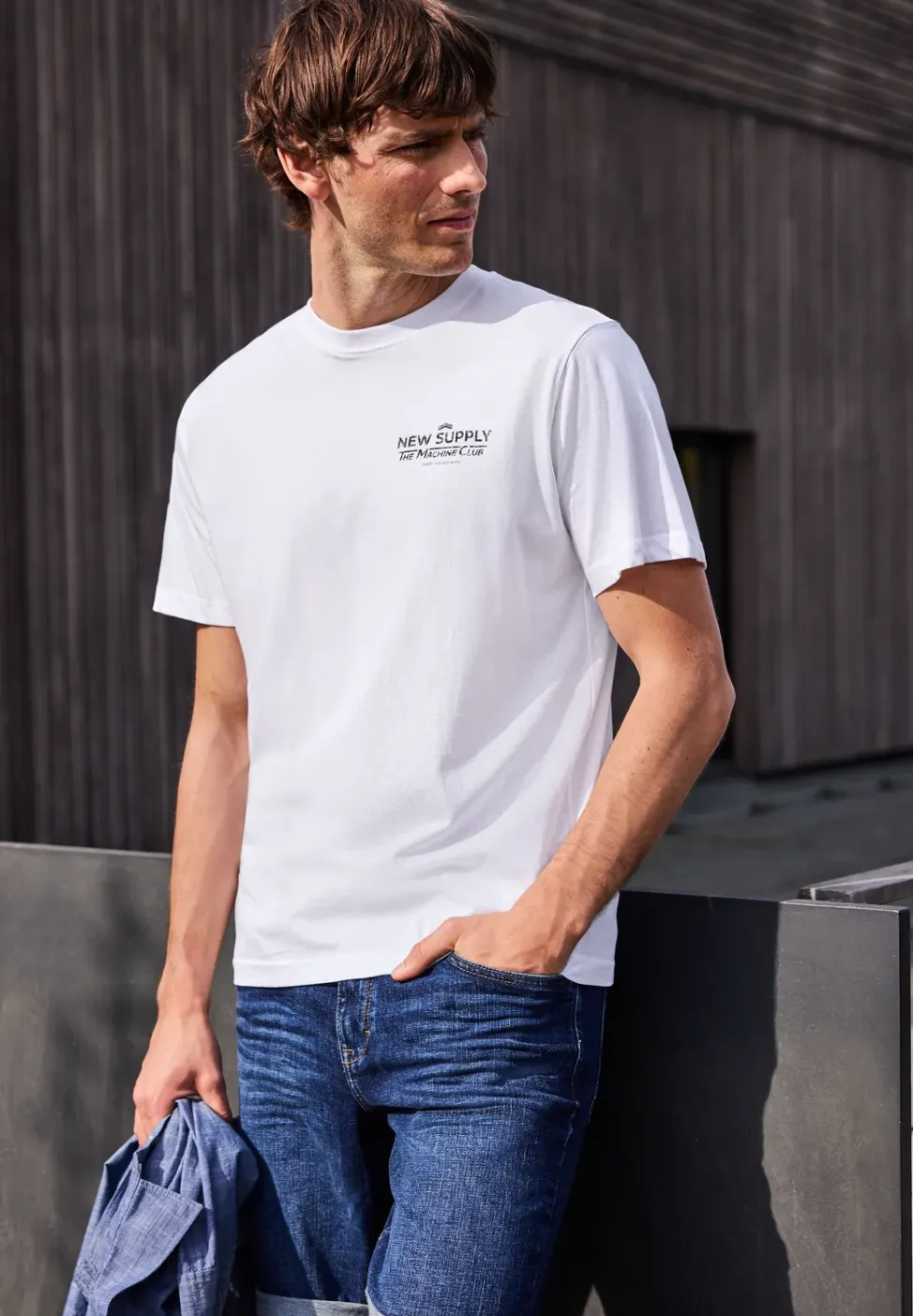 T-Shirt mit Rundhals und Backprint