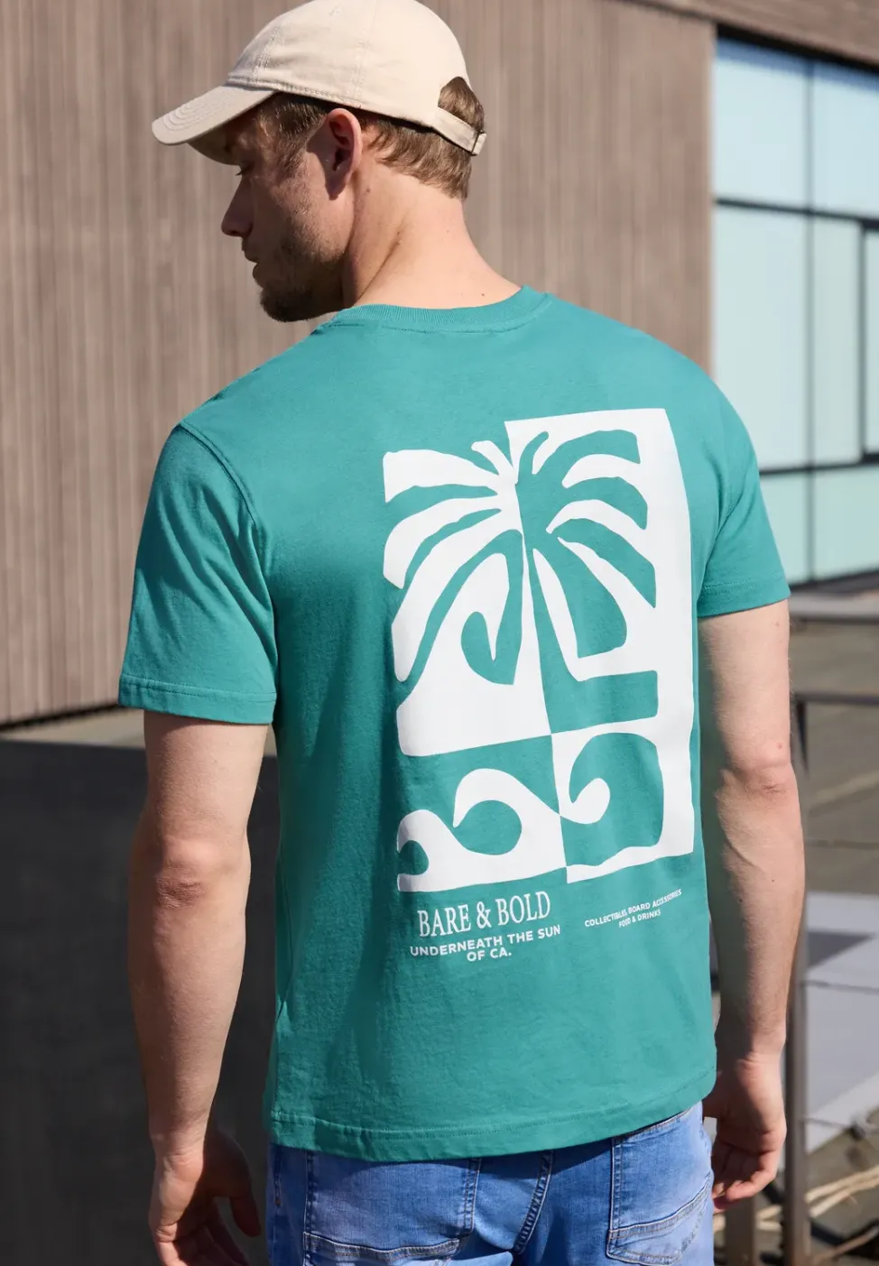 T-Shirt mit Rundhals und Backprint