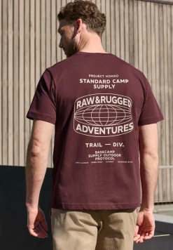T-Shirt mit Rundhals und Backprint
