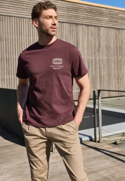 T-Shirt mit Rundhals und Backprint