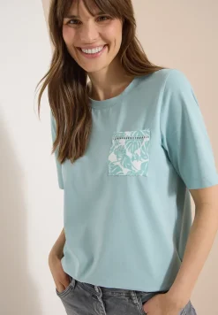 T-Shirt mit Rundhals und Brusttasche