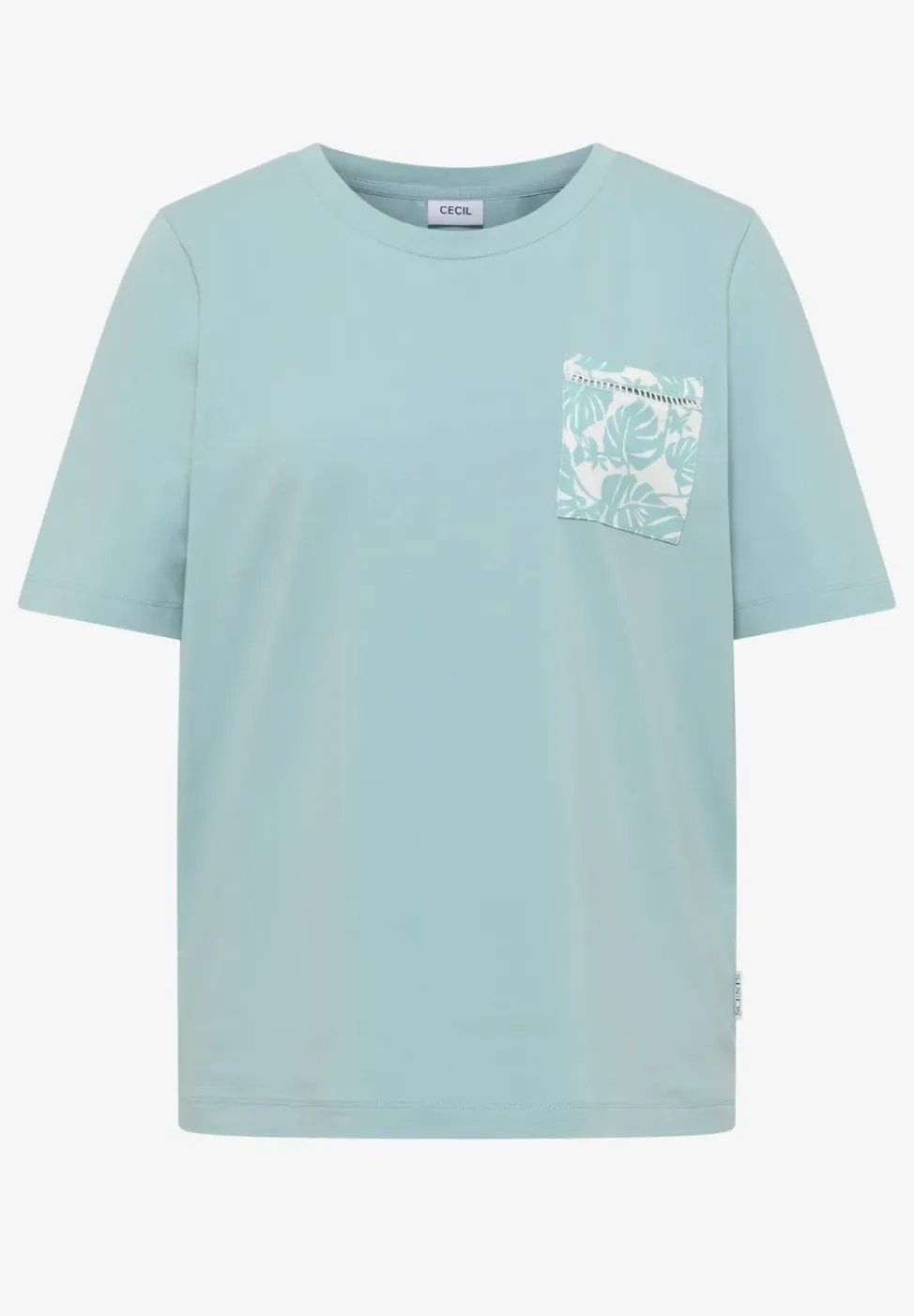 T-Shirt mit Rundhals und Brusttasche
