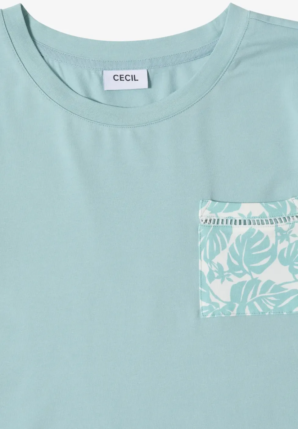 T-Shirt mit Rundhals und Brusttasche