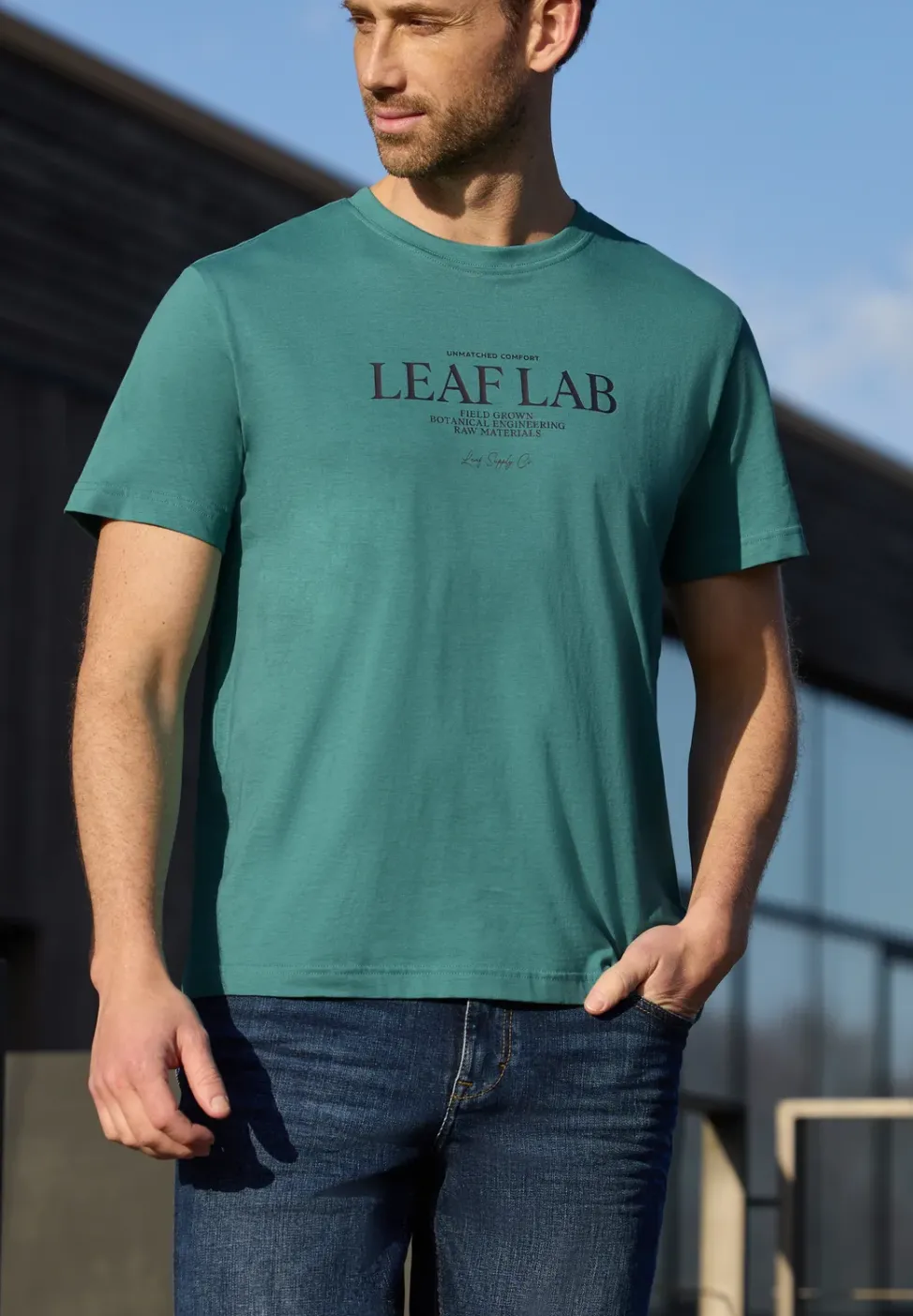 T-Shirt mit Rundhals und Chestprint