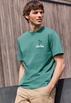 T-Shirt mit Rundhals und Chestprint