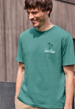 T-Shirt mit Rundhals und Chestprint