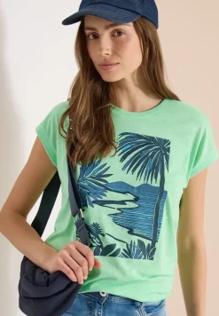 T-Shirt mit Rundhals und Frontprint