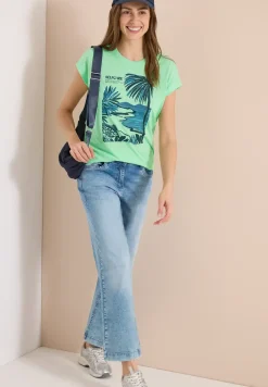T-Shirt mit Rundhals und Frontprint