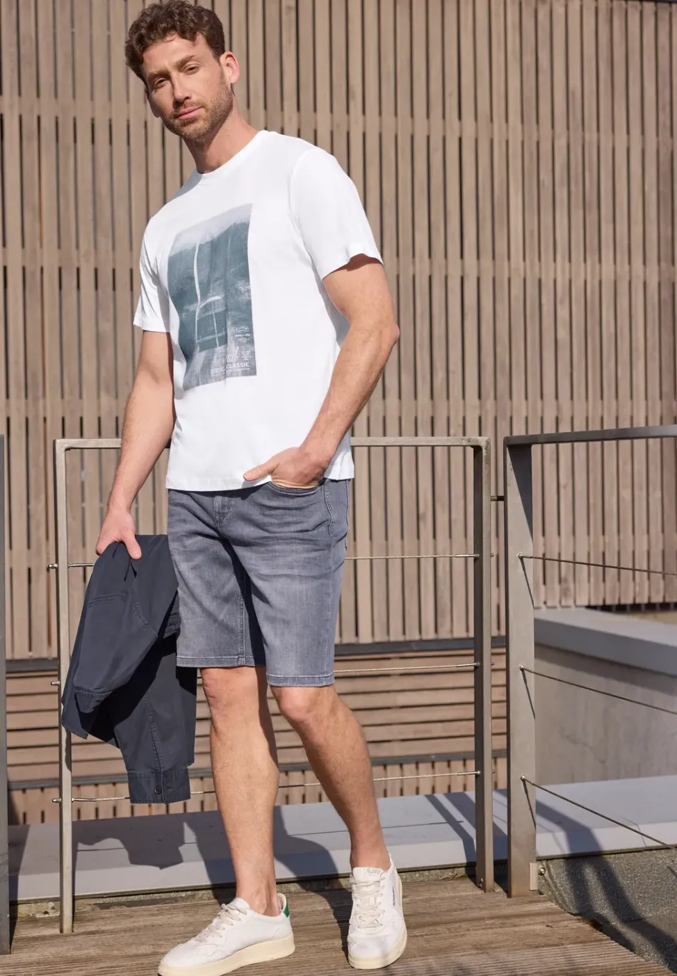 T-Shirt mit Rundhals und Fotoprint