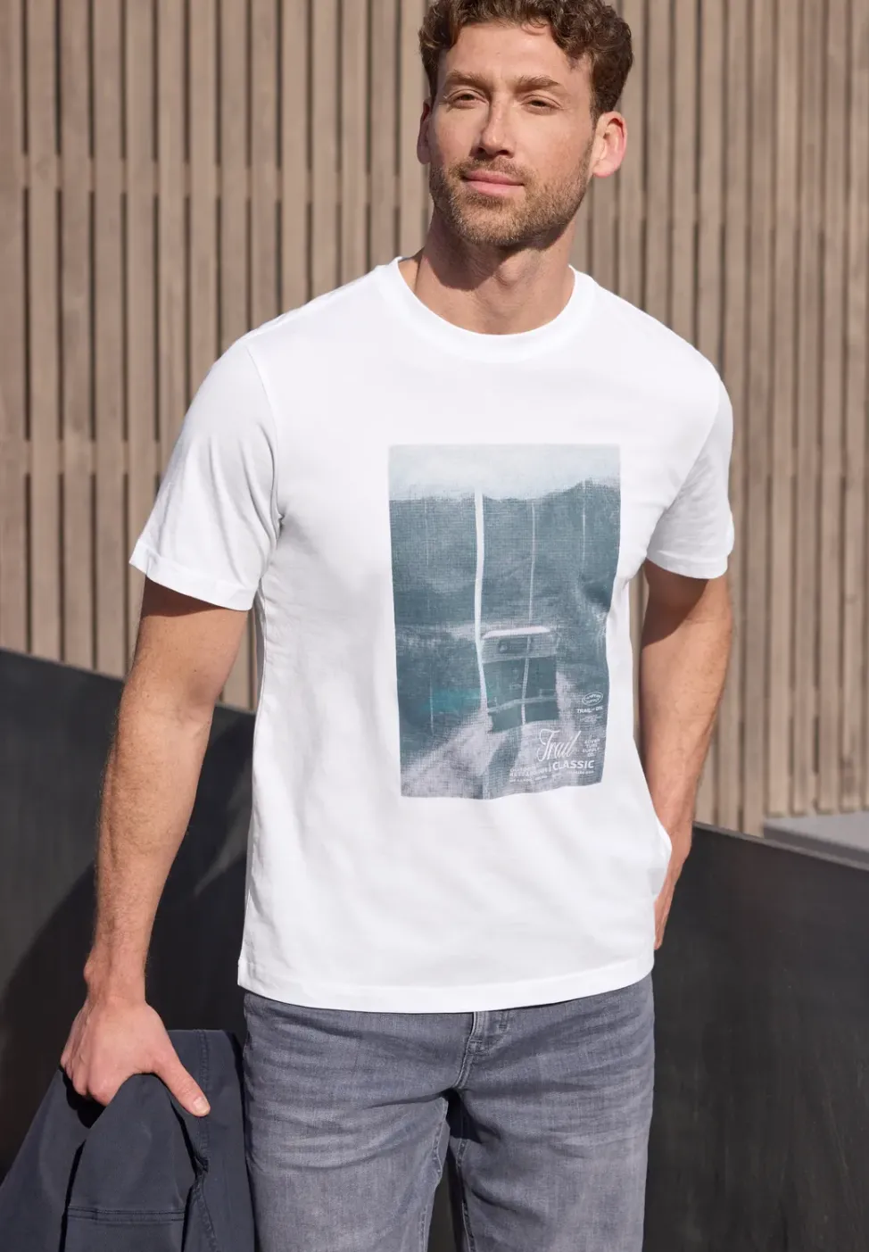 T-Shirt mit Rundhals und Fotoprint