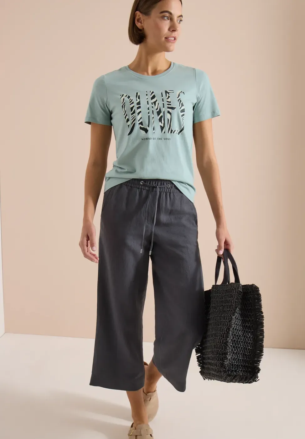 T-Shirt mit Rundhals und Frontprint