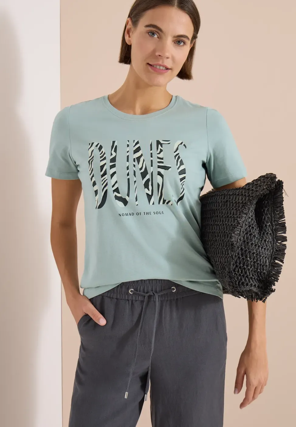 T-Shirt mit Rundhals und Frontprint