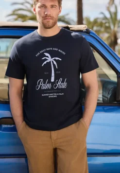 T-Shirt mit Rundhals und Frontprint